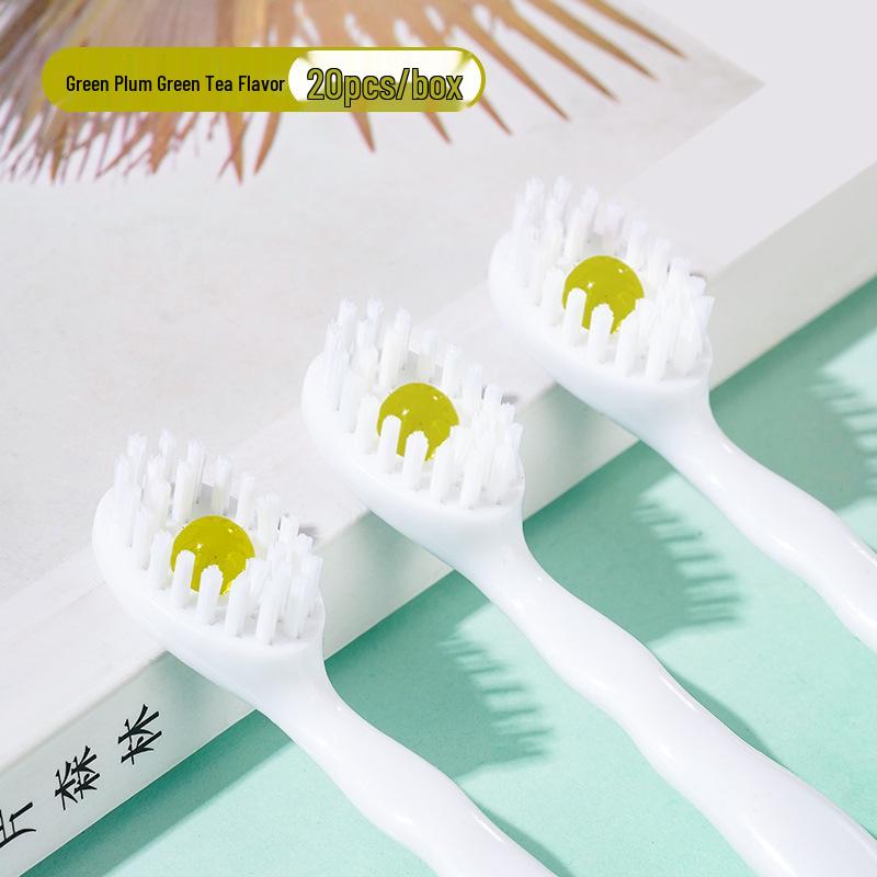 Одноразовая зубная щетка с разрывающимися шариками и мягкой щетиной — портативная, в индивидуальной упаковке для взрослых