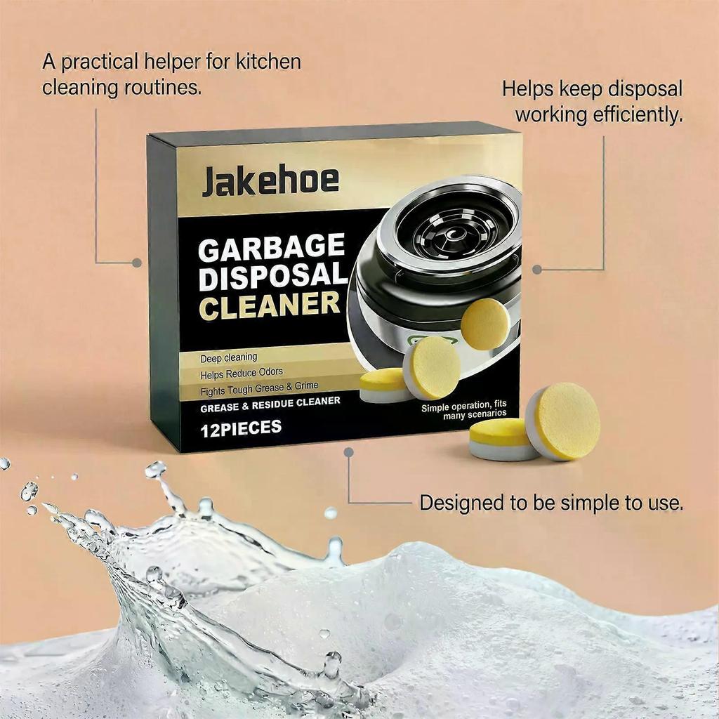 Garbage Disposal Cleaner Tablets, Sink Odor Eliminator, Deep Clean Grease & Grime for Kitchen Disposals