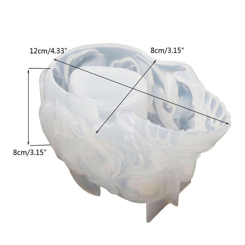 3D форма черепа смолы коробка для хранения черепа силиконовая форма эпоксидная форма для литья смолы Хэллоуин вечерние поставки украшения дома