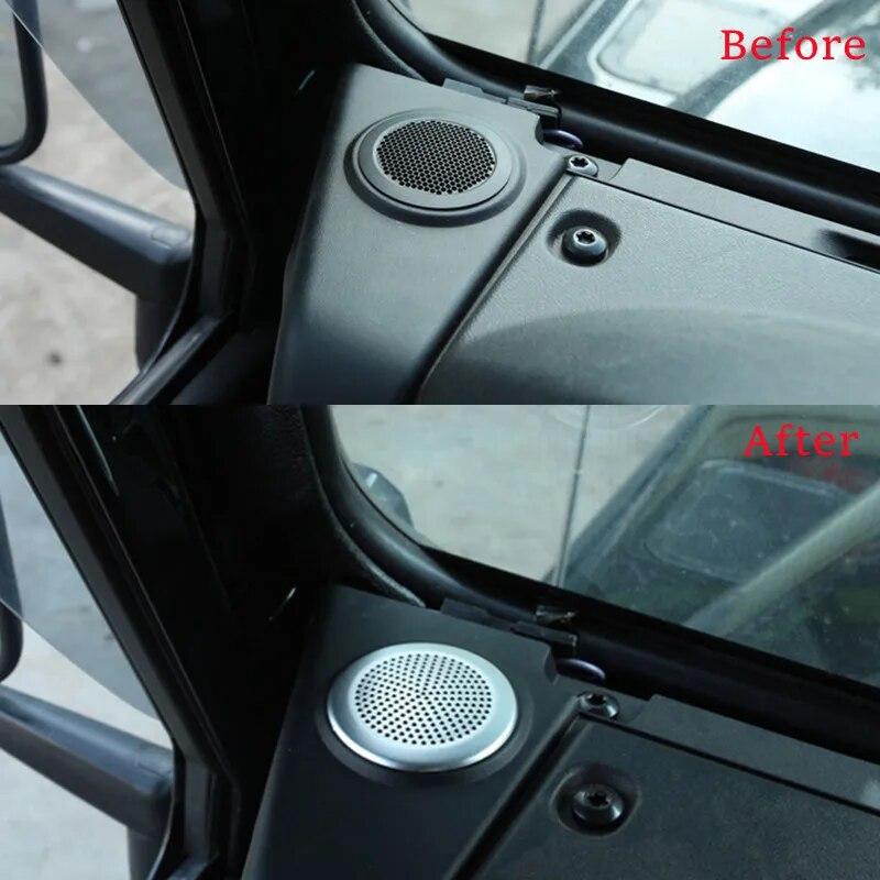 Алюминиевый сплав, автомобильный Стайлинг, сетка для динамика приборной панели, твитер, сетчатая накладка, подходит для Jaguar XE XF 2015-автомобильные аксессуары