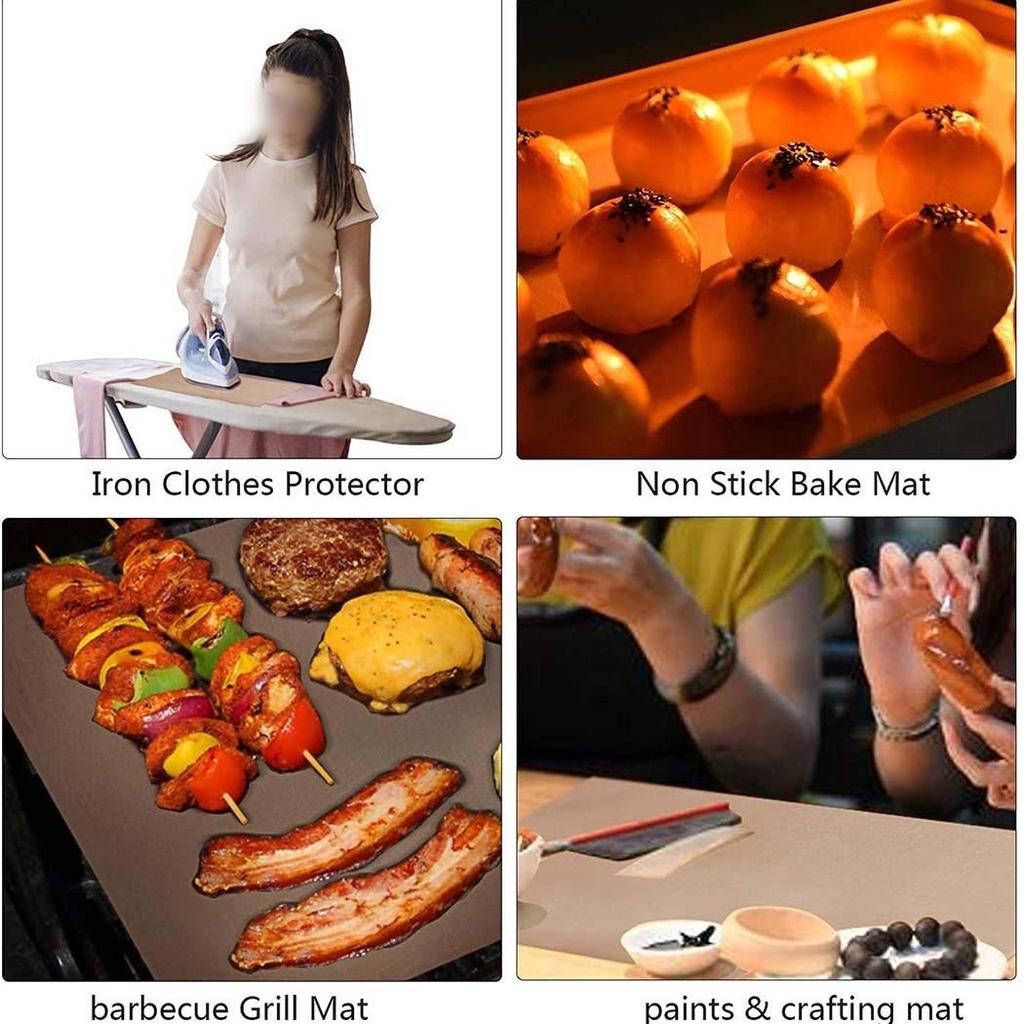 Многоразовые коврики для гриля 40x30 см 4 шт. Форма для выпечки коричневый