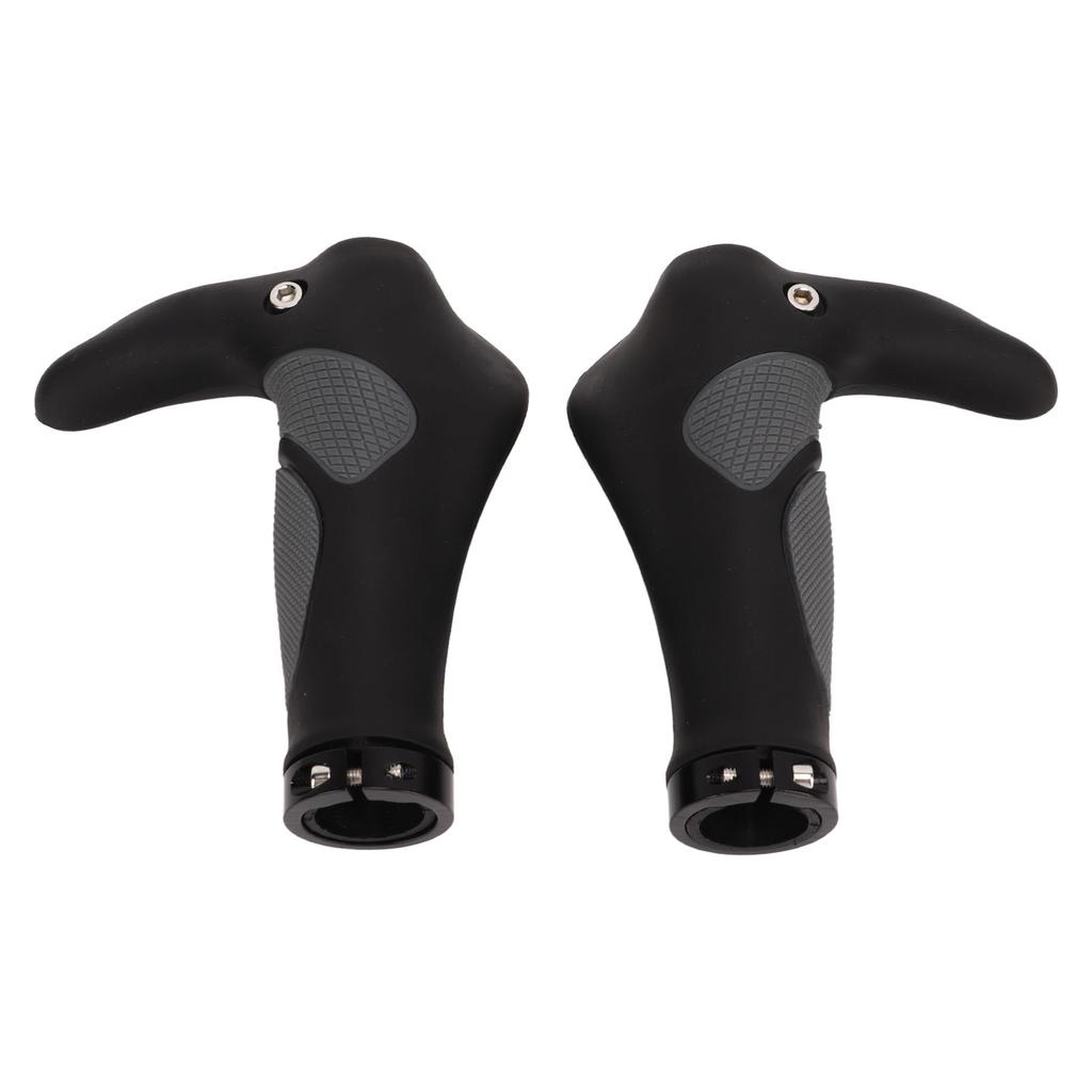 2Pcs Bike Handlebar Grips TPR Rubber Ergonomic Slip Prevention Replacement Bike Ox Horn Grips for