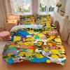 Simpsons Family Print 3Pcs Bedding Setduvet Cover With 2 Bedropillowcase Home Birthday Gift