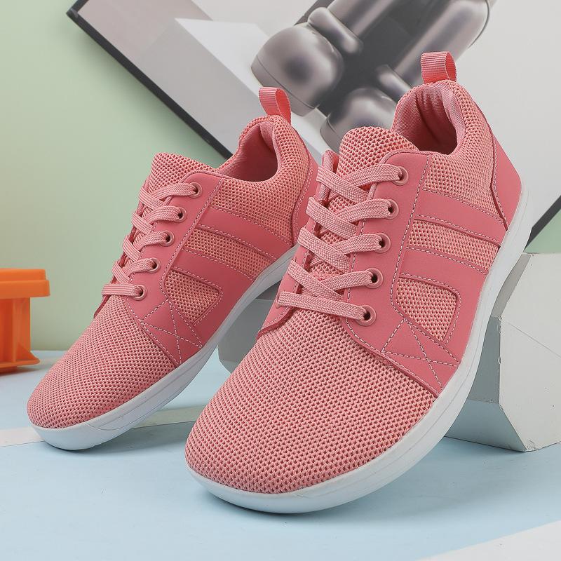 Мужские и женские пары широкие колодки обувь босиком летающие тканые сетчатые дышащие нескользящие мягкая подошва для помещений бег велоспорт фитнес обувь