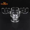 Креативная стеклянная чашка для вина в форме оленя, 235 мл, очаровательный дизайн в форме оленя, украшение для обеденного стола, многоразовая чашка для питья