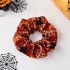 Gothic Pumpkin Hair Clip Spring Clip Halloween Scrunchie Creative Spider Web Hair Bow  Masquerades