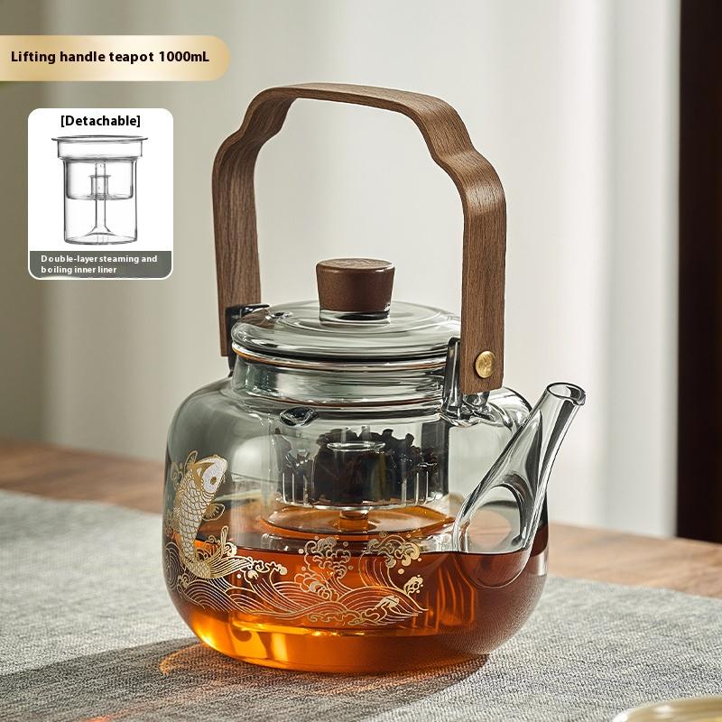 Чайник Gianxi Толстое стекло Открытый огонь Паровой чайник Чайник для разделения чая Жаростойкий чайник
