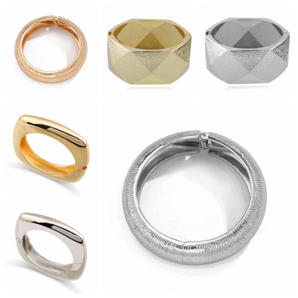 Vintage Irregular Wide Cuff Bangle Chunky Geometric Metal Bracelets Gifts for Women Girl