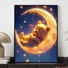 Disney Алмазная мозаика Винни-Пух Спящий под лунным светом Настенное панно Вышивка Полная алмазная вышивка крестиком Сделай сам Подарок Декор для дома