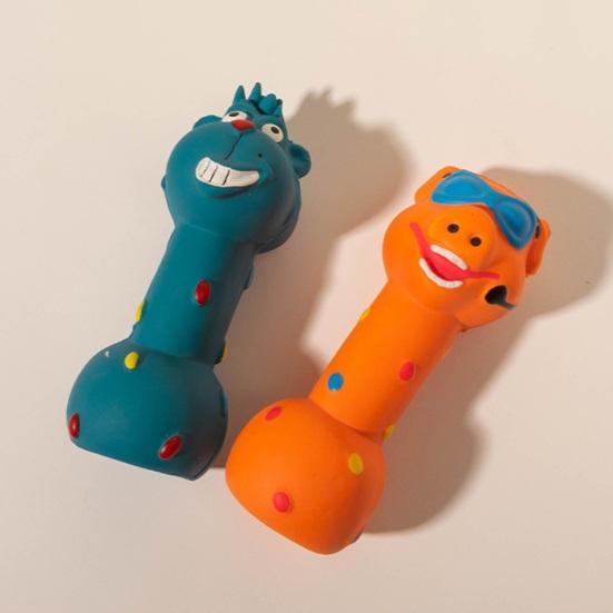 Собака Латексная Жевательная Игрушка Прочная Устойчивая к Укусам Гантель Жевательная Игрушка Очистка Здоровье Полости Рта Предотвратить