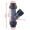 I.D 20~63mm Transparent PVC Y-Type Filter Aquarium Fish Tank Irrigation Filters Garden Water Pipe Filters Joint Fitting