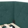 Corner Bed Frame Dark Green 90 x 190 cm Velvet