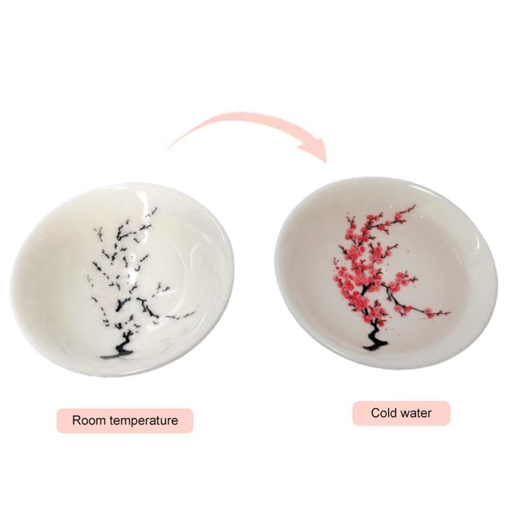Unique Magic Sakura Cup Creative Cold/Hot Water Bowl Gift Kung Fu Tea Cup  for Home,Office,Bar