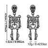 Edgy Skeleton Enamel Convertible Earrings for Women Halloween Statement Earrings Cosplay Night Out Jewelry Gifts