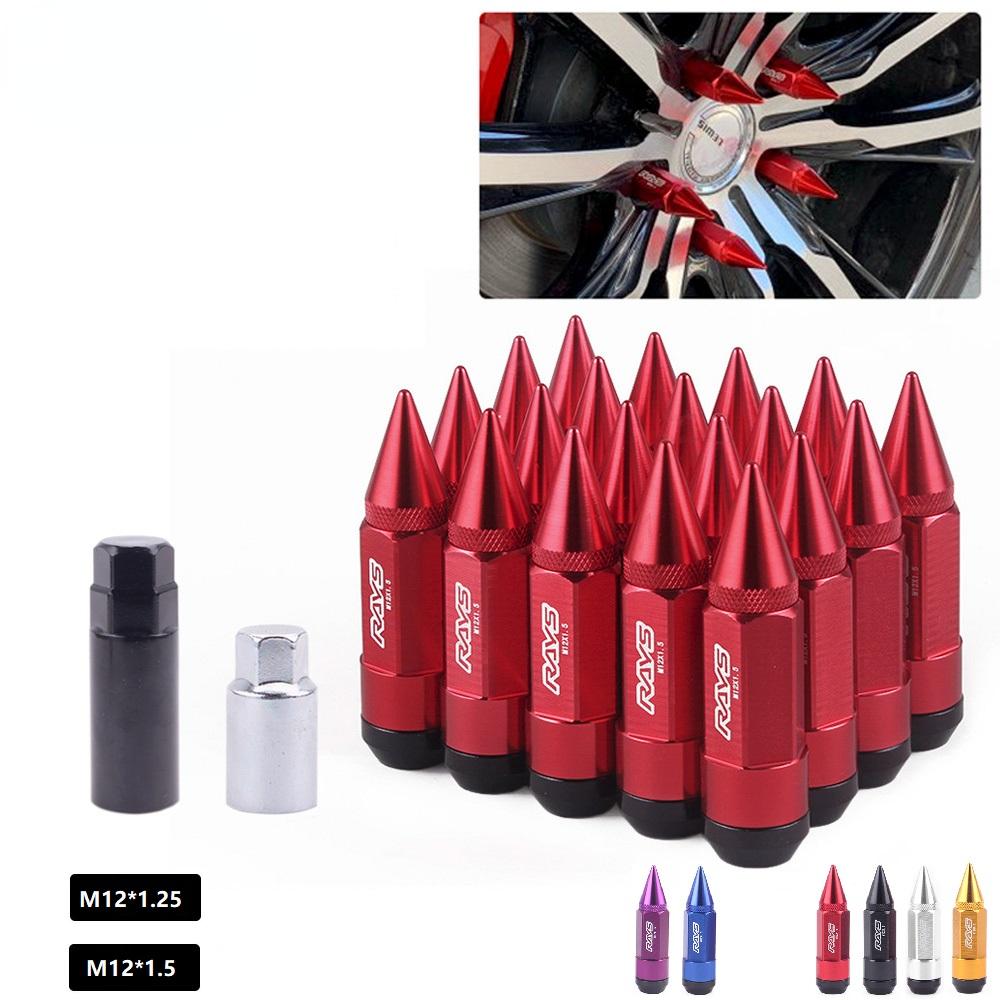 Budget-Friendly RAYS Racing Anti-Theft Spiked Wheel Lug Nuts | Steel Head Alloy Aluminum M121.25 M121.5