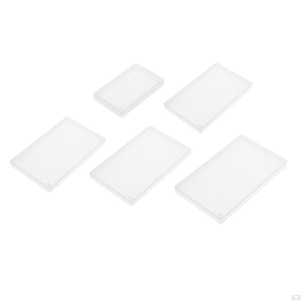 4Pcs DIY Acrylic Quicksand Plates Liquid Hand Making Craft Office Durable