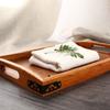 Японская деревянная десертная тарелка прямоугольная семейная гостиничная чайная сервиз для гостиной сервировочный набор чашка для чая ручная деревянная чайная тарелка