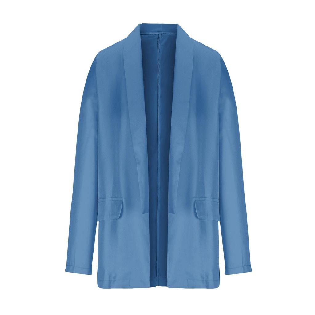 Пальто для леди, Женское свободное модное повседневное классическое пальто с лацканами, открытое