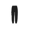Li Ning Sports Fashion Series Corduroy Вышитый логотип Трикотажные длинные брюки с манжетами Мужские брюки черного цвета AKXQ487-2