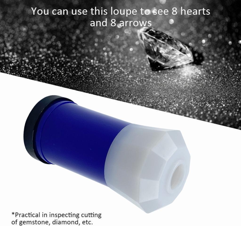 Professional Hearts Arrows Diamond Loupe with Crystal Lens Essential Jewelry Tool for Precise Gem Cutting Visualization