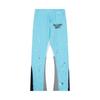 Mens Hand-Painted Patchwork Drawstring Sweatpants Cotton Casual Trousers Straight Fit Lightweight