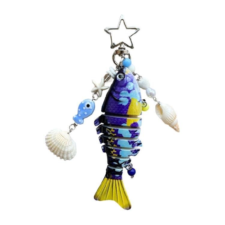 Забавный брелок в виде рыбки, модный акцент из смолы, прочное покрытие, отлично подходит для персонализации вещей, продуманный подарок