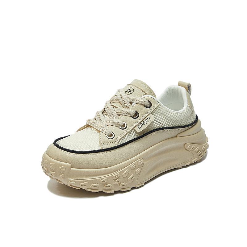 Новые кроссовки на толстой подошве, маленькие белые, женские, повседневные, для уличной съемки, обувь папы, на толстой подошве, увеличивающая рост, простые, модные, женские