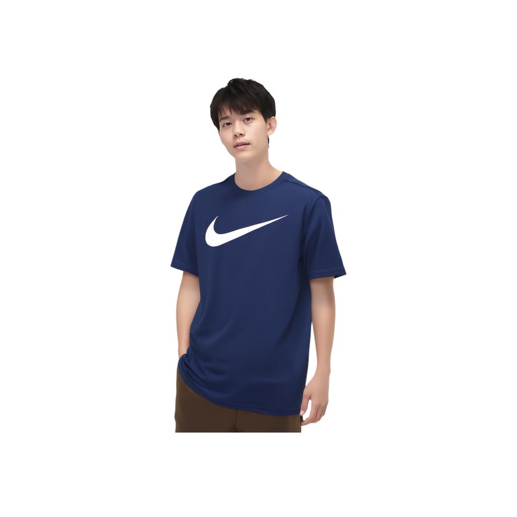 Nike Футболка с коротким рукавом и круглым вырезом с логотипом, мужские топы, синяя CW6936-451