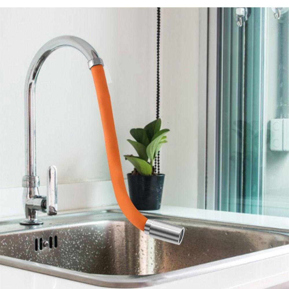 1Pcs 360° Rotating Lengthening Tube Wash Basin Flexible Hose Faucet Extender Pipe Kitchen Bathroom