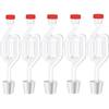 Transparent Air Lock S-Shape Airlocks ,Homebrew Bubble Airlock Carboys Stopper & Fermenter Seal Valve with Food Grade Grommets