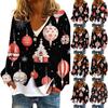 Women's Fashion Short Coat Casual Long Sleeve Printed Single Breasted Plush Top