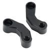 Pair Black Aluminum Mirror Extenders Risers Extension 10mm Universal Fit