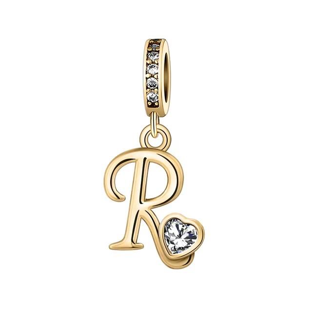 Новый медный с покрытием Rose Gold, Light Gold, двухцветный, с 26 английскими буквами, подвеска-шарм, совместим с браслетами, ожерельями, для самостоятельного изготовления украшений