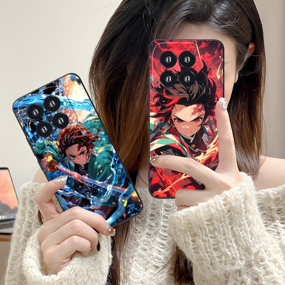 Demon Slayer Tanjiro Phone Case for Xiaomi 15 14 13 12 Mi 11 T Ultra Lite Pro S X 5G Colour Printing Cellphones Cover Smartphone