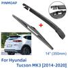 Комплект щеток и рычагов заднего стеклоочистителя 14 "350 мм для Hyundai Tucson MK3 2014-2020, лобовое стекло, лобовое стекло, задняя дверь, щетка для дождя