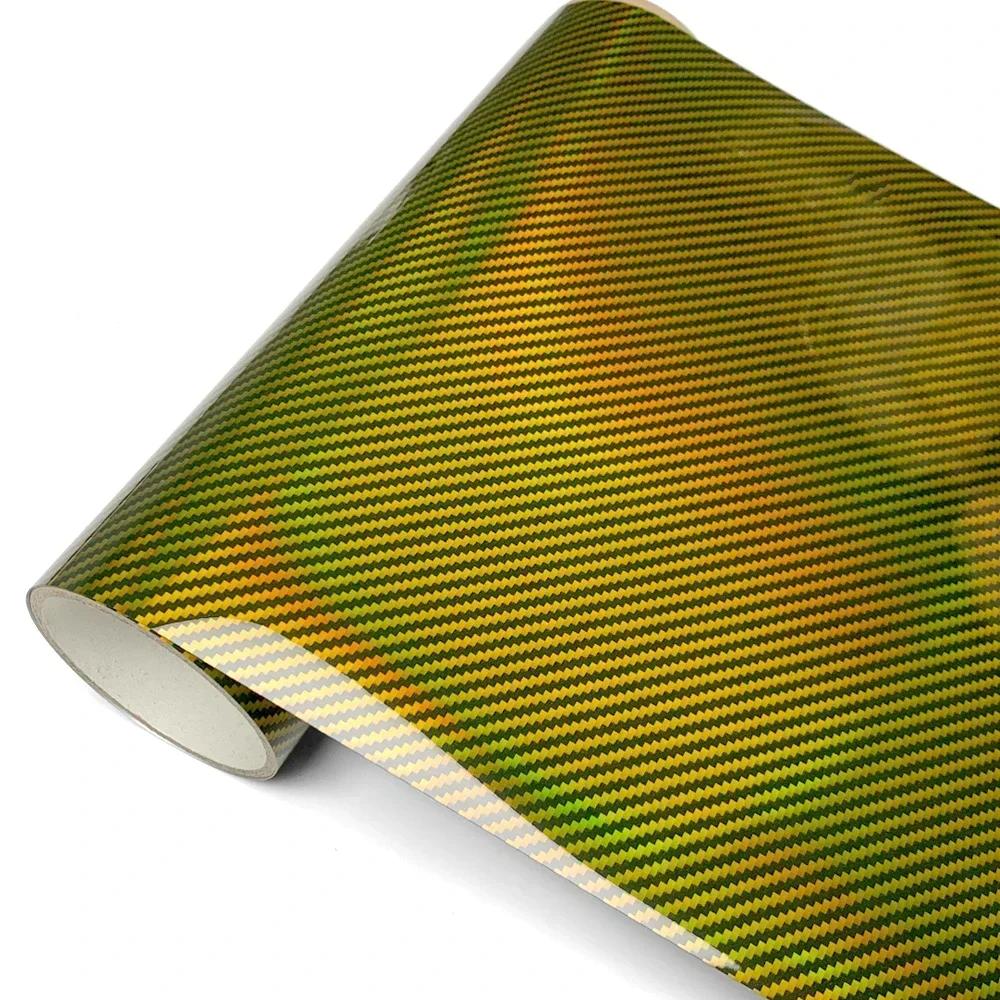 Глянцевая виниловая пленка под лазерное карбоновое волокно, лазерные наклейки для автомобиля, водонепроницаемые самоклеящиеся наклейки, аксессуары для мотоцикла и автомобиля