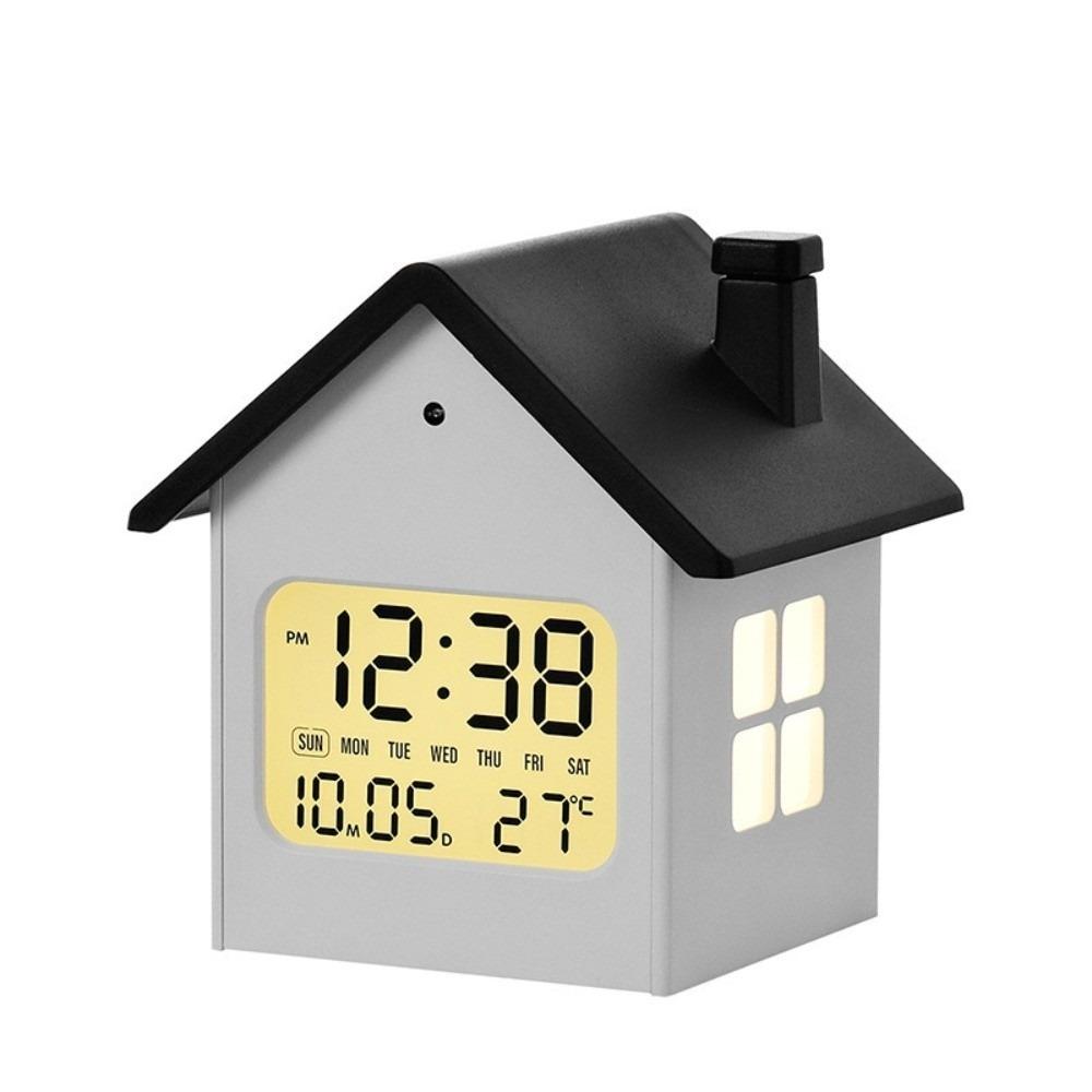 Time/Date/Week/Temperature Electronic Alarm Clock Soft Lighting Desktop Table Clock  Student Use