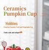 Очаровательный керамический набор кружек с тыквами, с крышкой и ложкой, для студентов