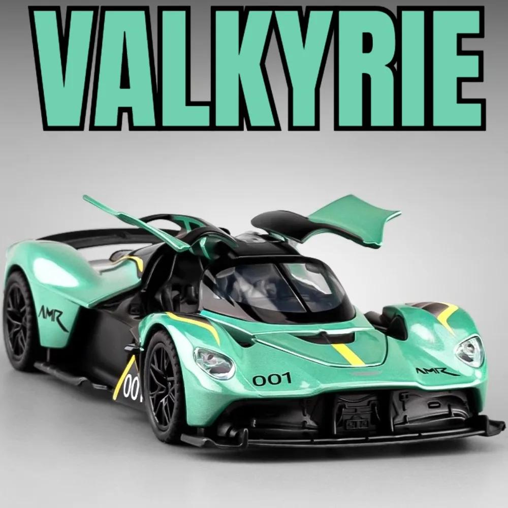 New 1:32 Aston Martin Valkyrie AMR 001 Super Sports Car Alloy Diecast Metal Model Car Sound & Light Collecting Hobbies Birthday Gift