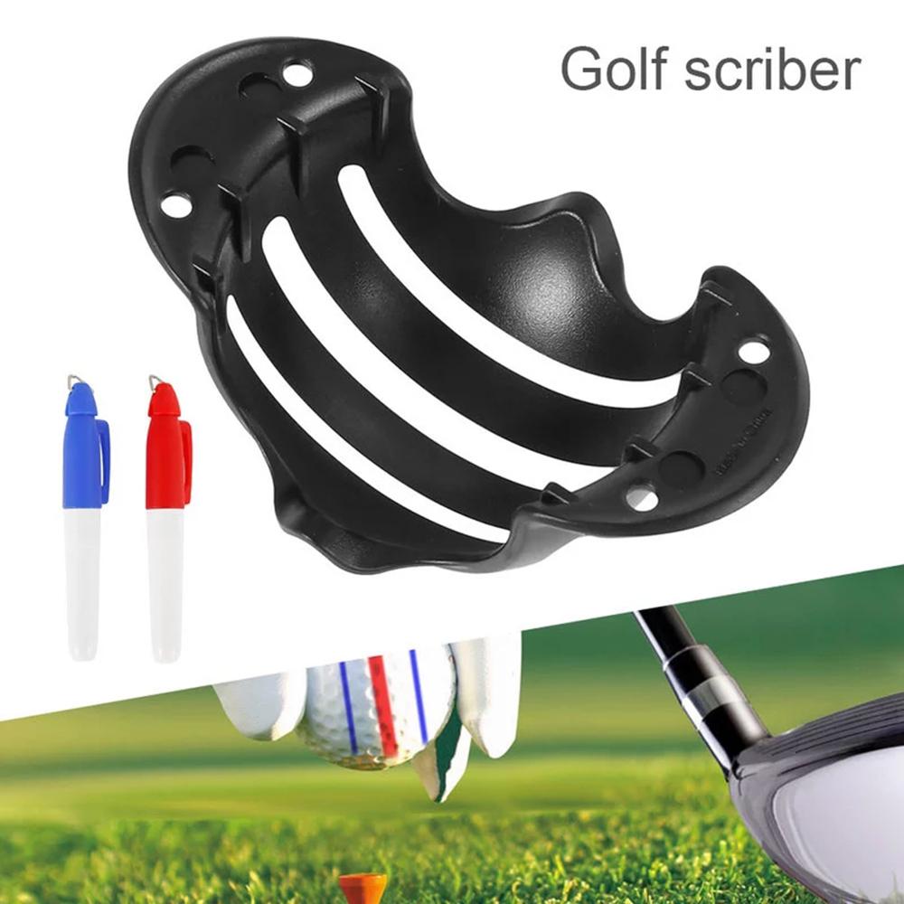 Triple Track Golf Ball Line Marker Pen Drawing Templates Golf Scriber Alignment Marks Tool