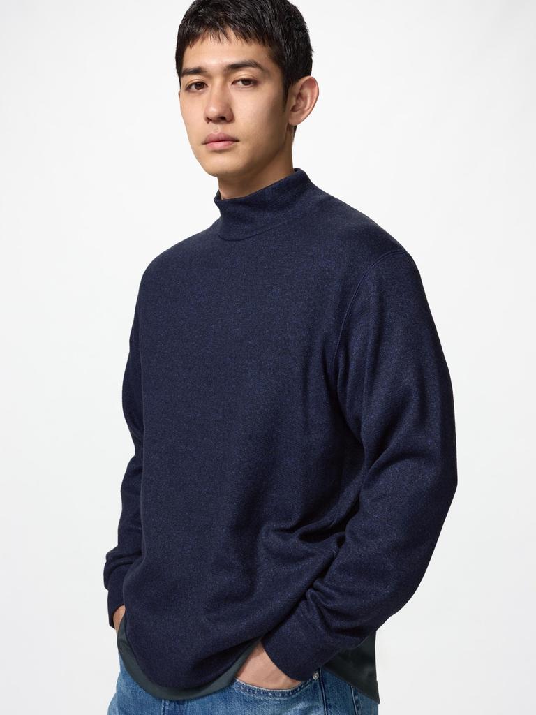 Uniqlo Флисовая футболка SofT KniT с воротником-стойкой