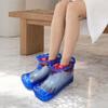 1 Pair Massage Foot Bath Shoes, Portable Feet Soaking Tub Feet Spa Shoes, Pedicure PVC Tall Foot Soaker for Foot Massage Relax