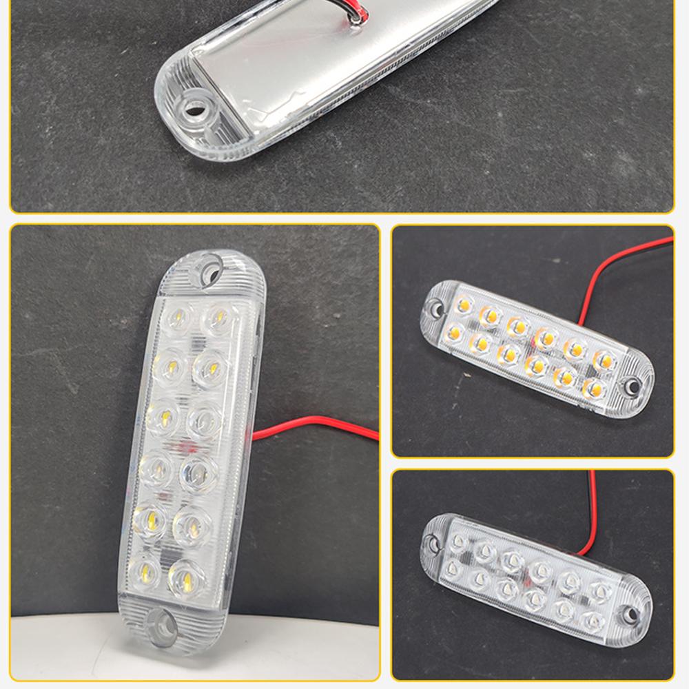 12 Led Strobe Side Warning Light Strobe Grille Flashing Lightbar Car Truck Signal Lamp 5 Colors Choose Traffic Light 12V - 24V