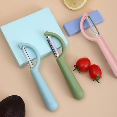 3 шт. овощечистка из нержавеющей стали с длинной ручкой, удобная ручка, острый нож, многофункциональный гаджет для быстрой очистки овощей, фруктов, дыни, картофеля, моркови