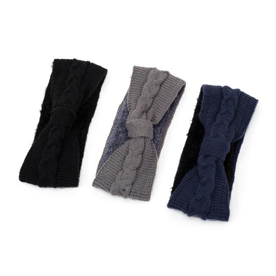 Зимняя флисовая повязка на голову, однотонная, с перекрученной текстурой, утолщенная, теплая, эластичная, удобная, вязаная, утепленная повязка на голову