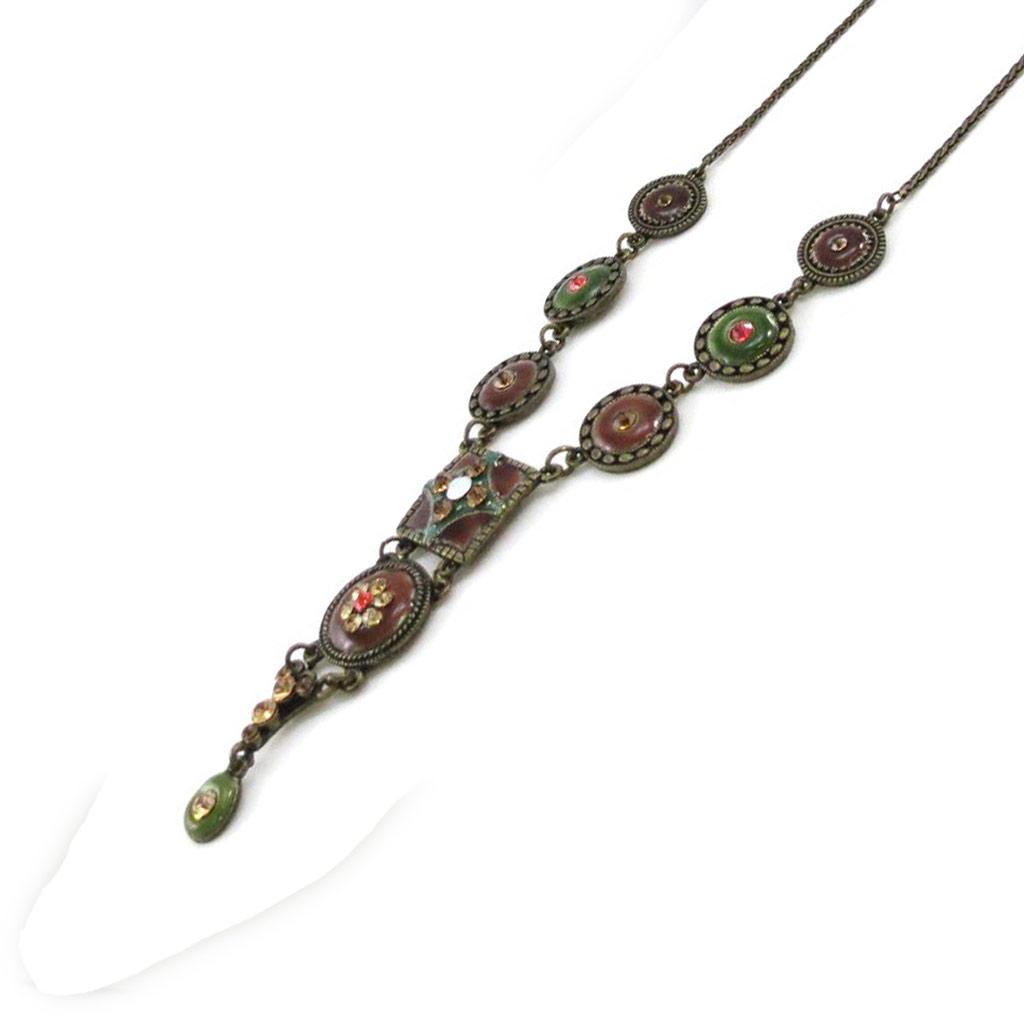 Les Trésors De Lily [E5699] - Дизайнерское колье 'Selma' коричневый/зеленый/зелено-коричневый