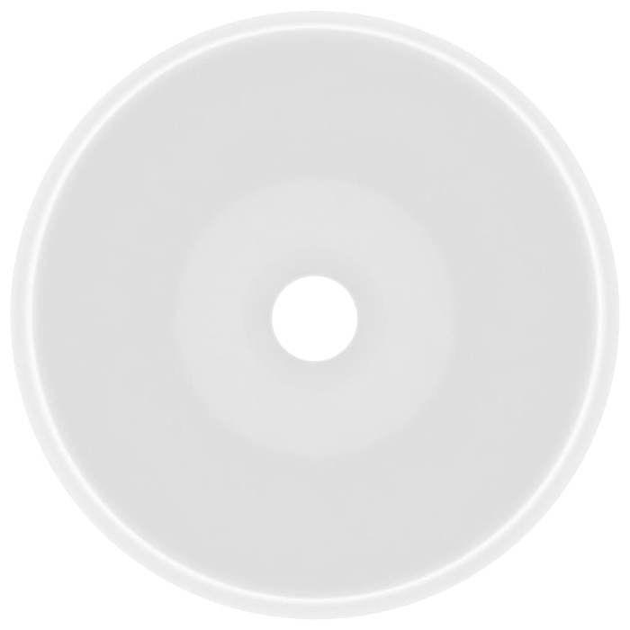 VidaXL Round Luxury Washbasin Countertop Toilet Washbasin Bathroom Kitchen Cloakroom Home Interior White 146998