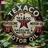 Винтажная металлическая жестяная вывеска Texaco Motor Oil 8x12 дюймов Ретро настенное искусство для гаража бара кухни Декор