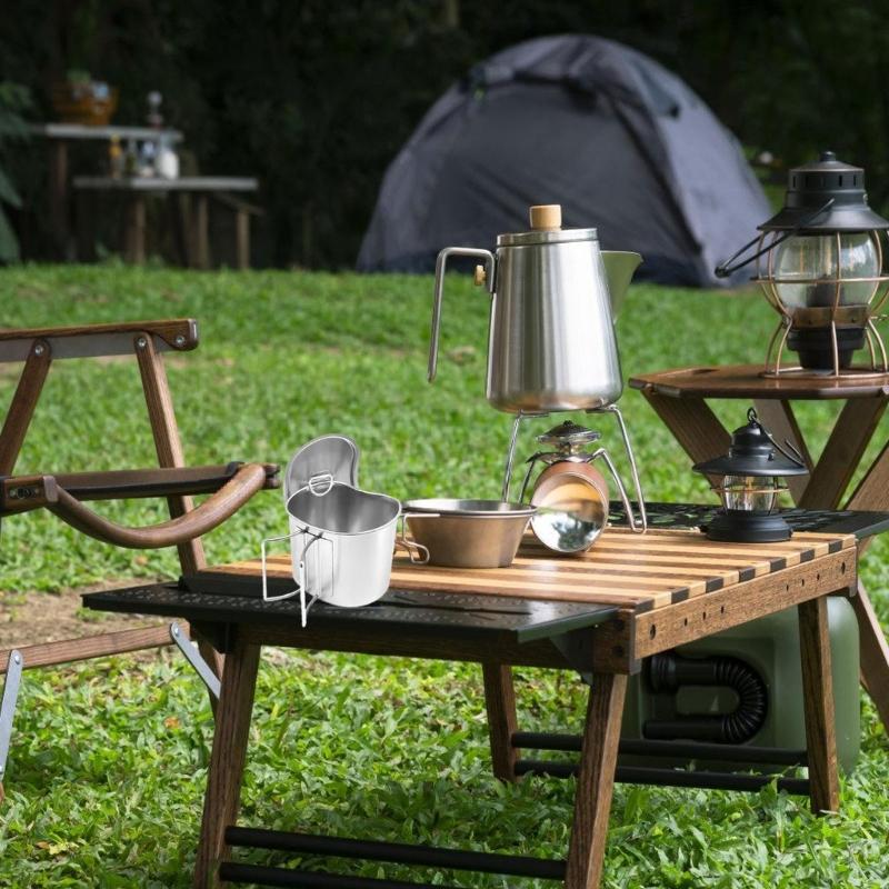 Кружка из нержавеющей стали, походная кружка, кружка для воды и кофе, кружка из нержавеющей стали, уличная кружка с крышкой для кемпинга, походов и пикников