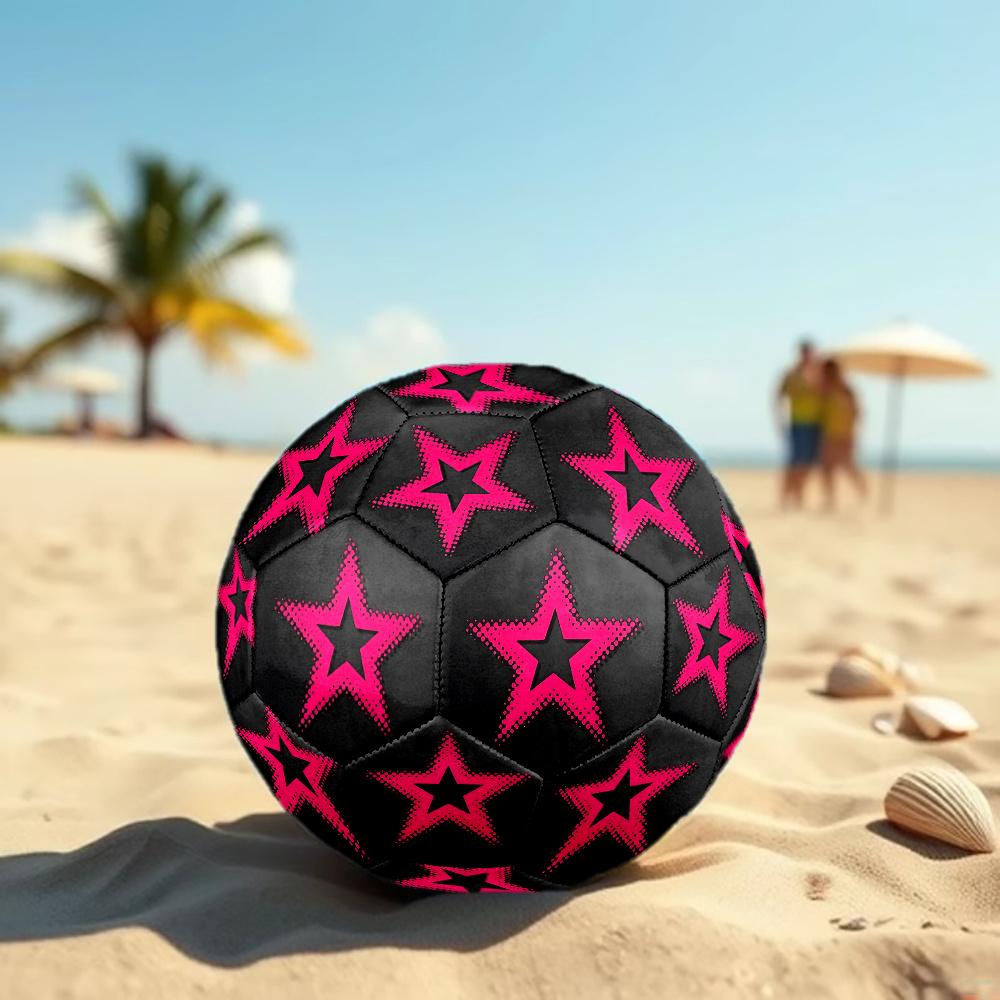 1PC Neon Star Soccer Ball Size 5 Football Machine Sewn Indoor/Outdoor Universal Football Gift W51
